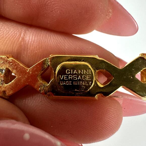 Rare Gianni Versace Medusa Rhinestone Hair Barrette Pin main image 7